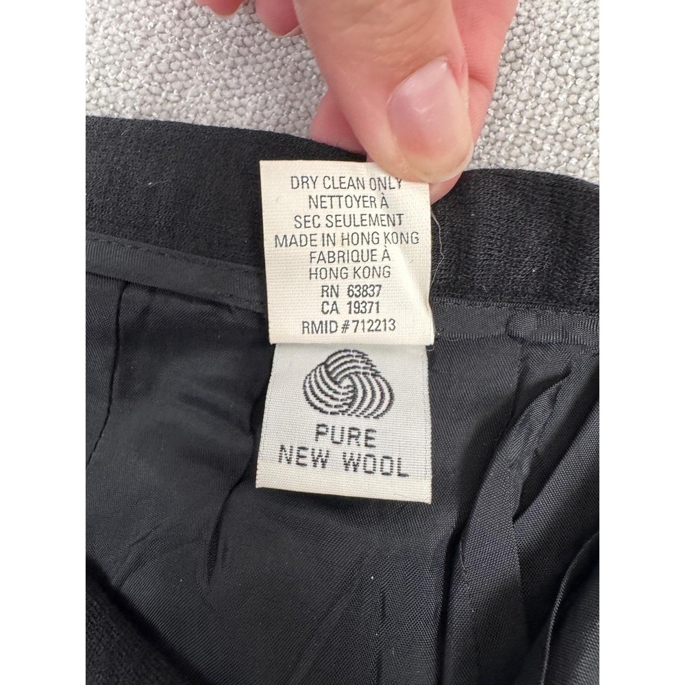 Vintage Anne Klein II Skirt Womens 6 Black Wool Pencil Knee Length Lined Career - Picture 7 of 8